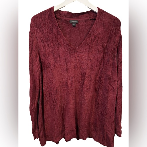 J. Jill Sweaters - J.‎ JILL WEAREVER COLLECTION soft red Sweater Large Chenille V-Neck cabin cozy